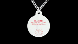 Medical identification necklace